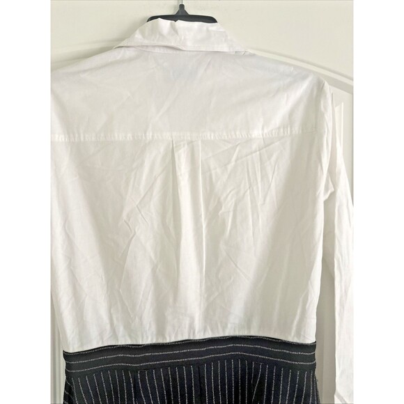 Taylor Women's Mixed-Media Side-Draped Shirtdress Professional Work Dress Size 4 - Picture 11 of 12